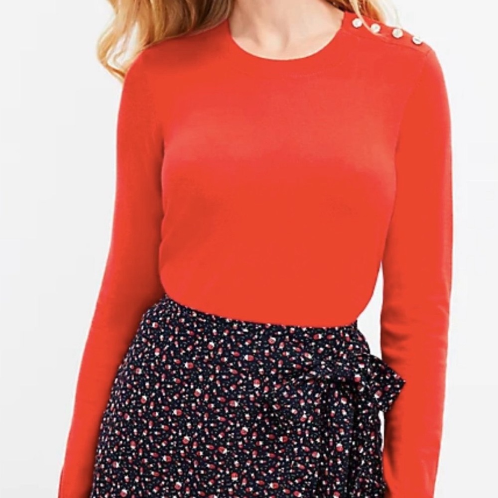 NWT LOFT Shoulder Button Sweater